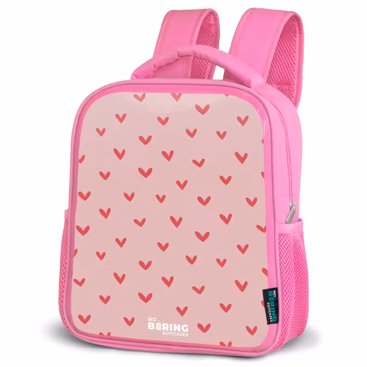 Kinderrugzak - Roze - Hartjespatroon met roze kleuren — 6