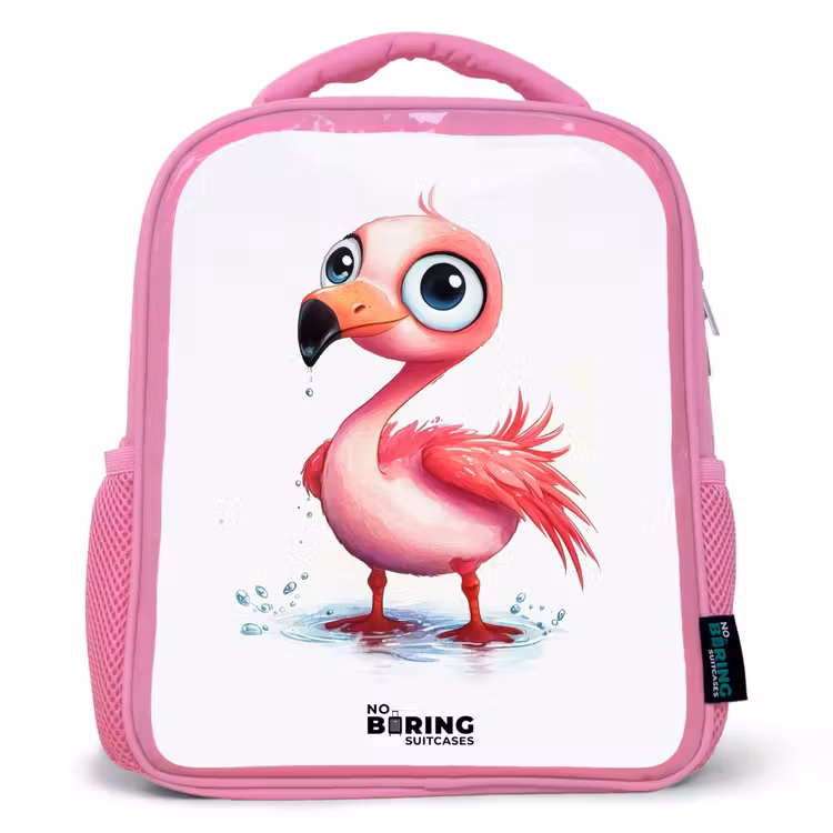 Kinderrugzak - Roze - Roze flamingo in het water — 1