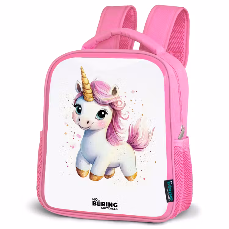 Kinderrugzak - Roze - Witte eenhoorn met roze manen — 6