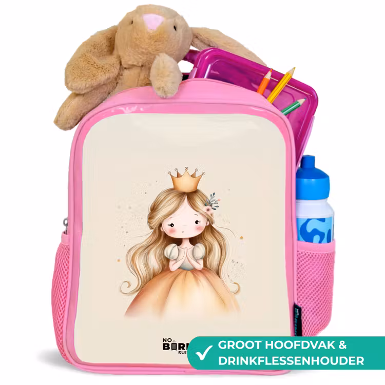 Kinderrugzak - Roze - Prinses in gouden tinten — 2