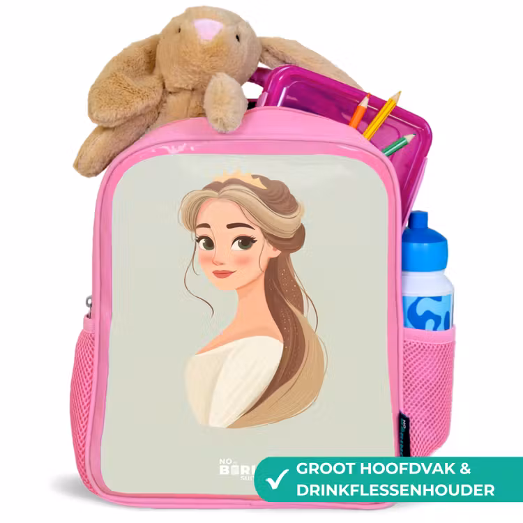 Kinderrugzak - Roze - Prinses met een tiara - Groen — 2