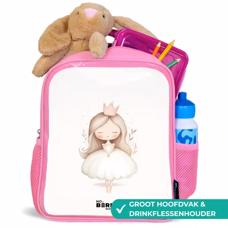 Kinderrugzak - Roze - Sierlijke prinses in het wit — 2