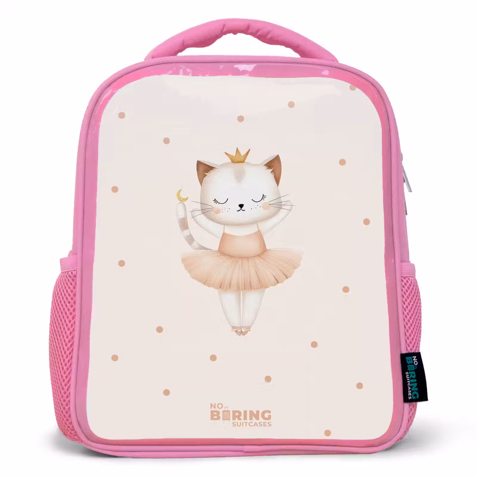 Kinderrugzak - Roze - Ballerina kitten in beige kleuren — 1