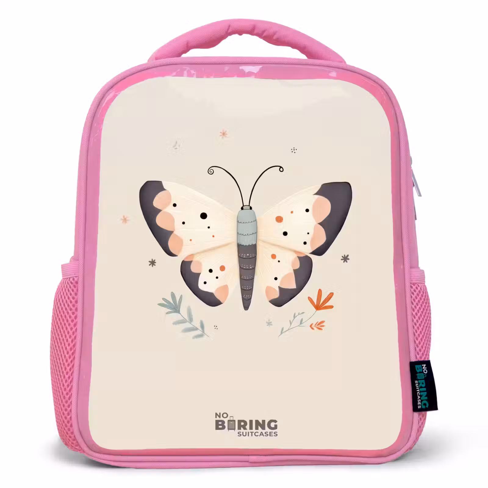 Kinderrugzak - Roze - Vlinder in neutrale pastel kleuren — 1
