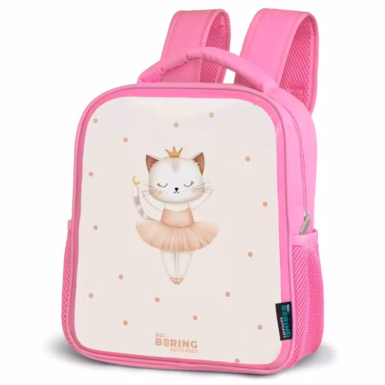 Kinderrugzak - Roze - Ballerina kitten in beige kleuren — 6