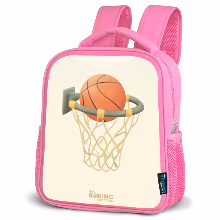 Kinderrugzak - Roze - Basketbal in neutrale kleuren — 6
