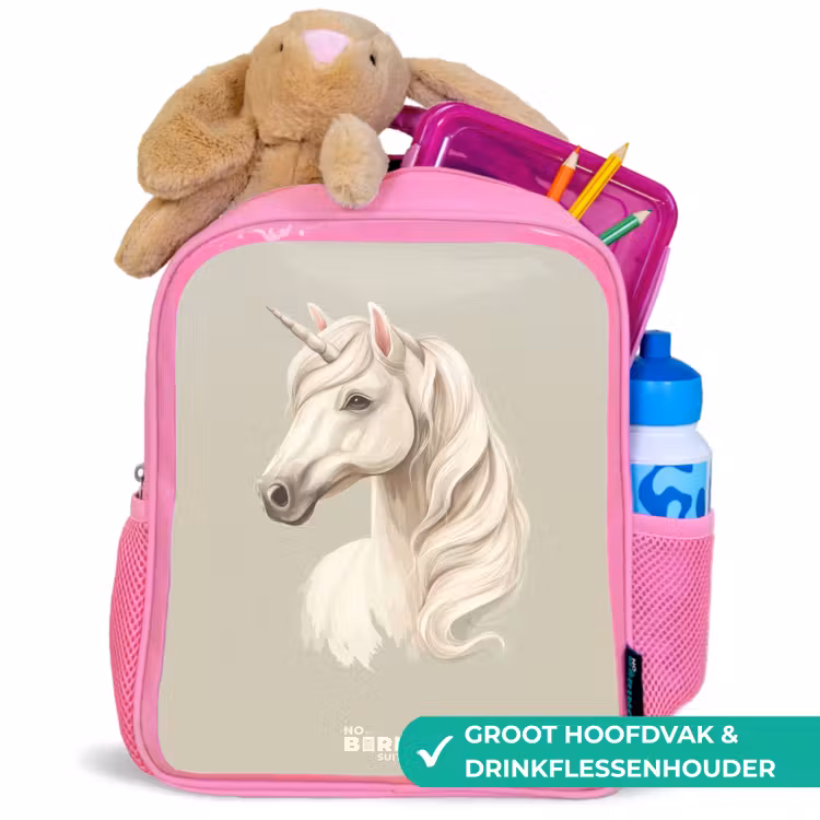 Kinderrugzak - Roze - Eenhoorn in neutrale kleuren — 2