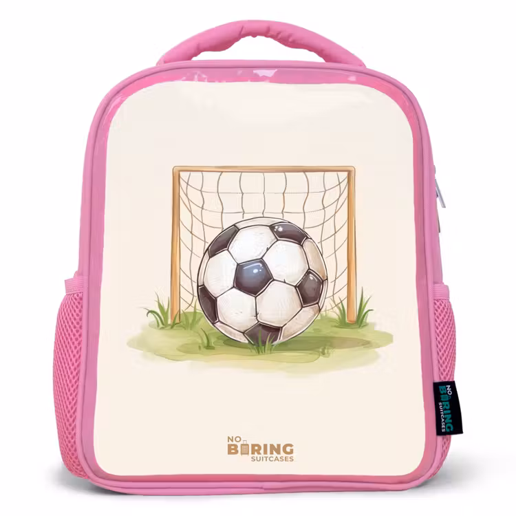 Kinderrugzak - Roze - Voetbal in een goal — 1