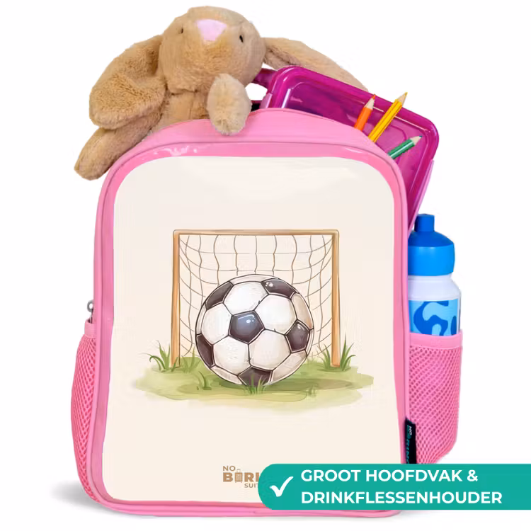 Kinderrugzak - Roze - Voetbal in een goal — 2