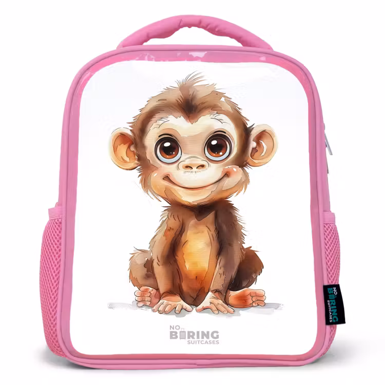 Kinderrugzak - Roze - Baby aap — 1