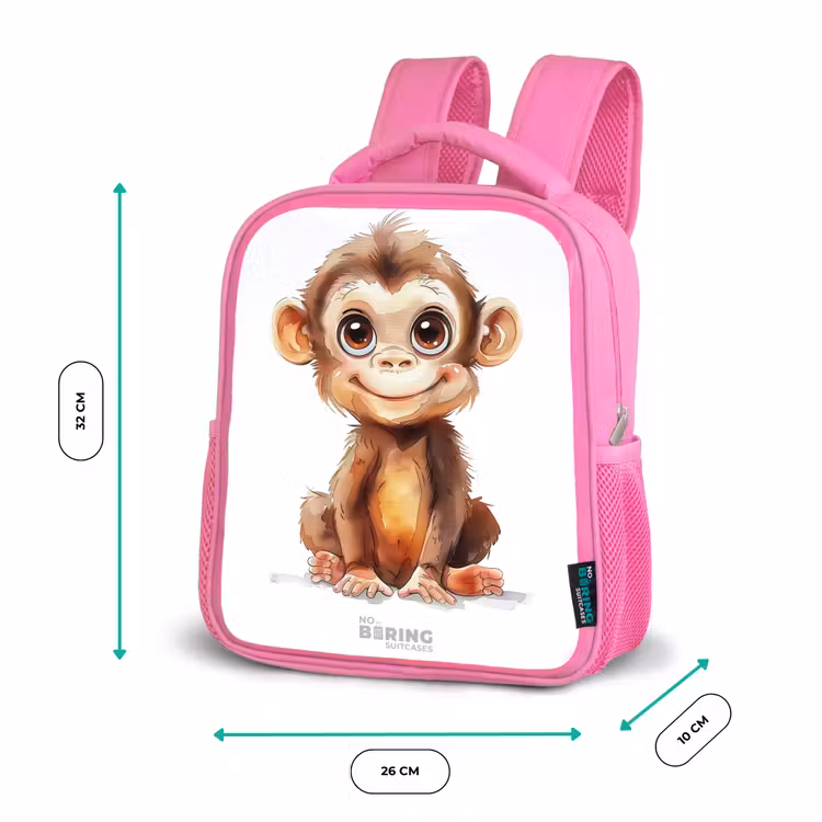 Kinderrugzak - Roze - Baby aap — 3