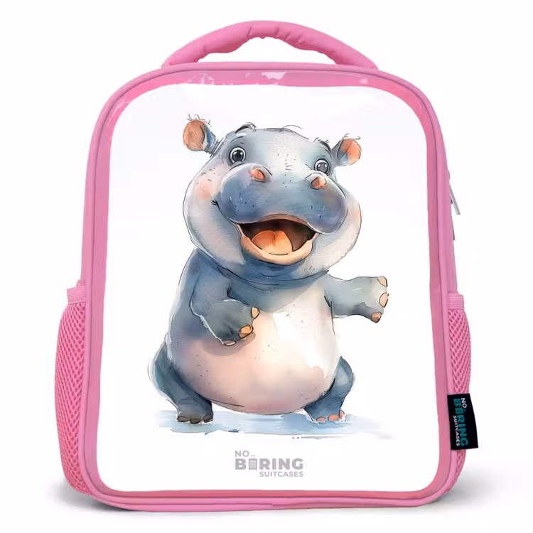 Kinderrugzak - Roze - Baby nijlpaard — 1