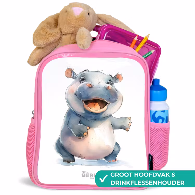 Kinderrugzak - Roze - Baby nijlpaard — 2