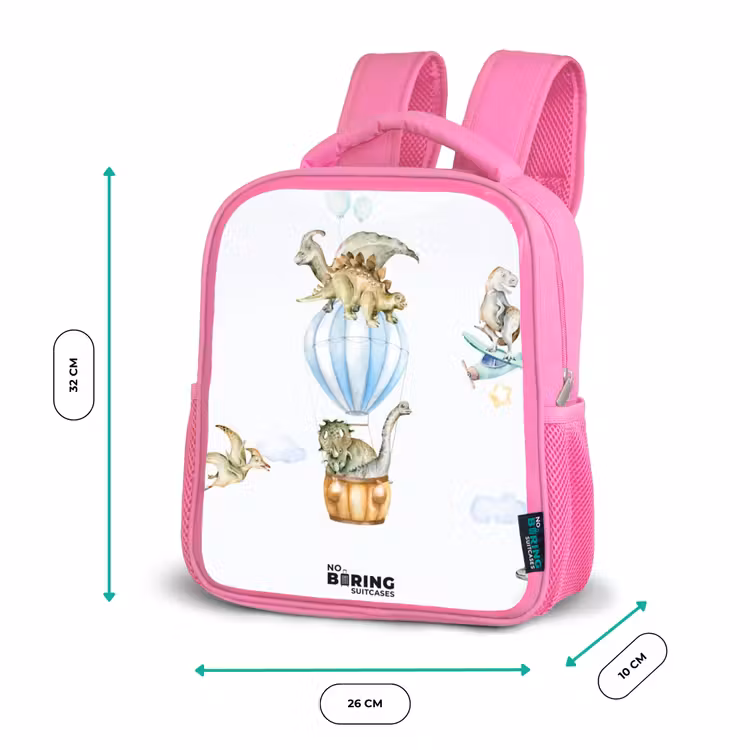 Kinderrugzak - Roze - Dwalende dino's — 3