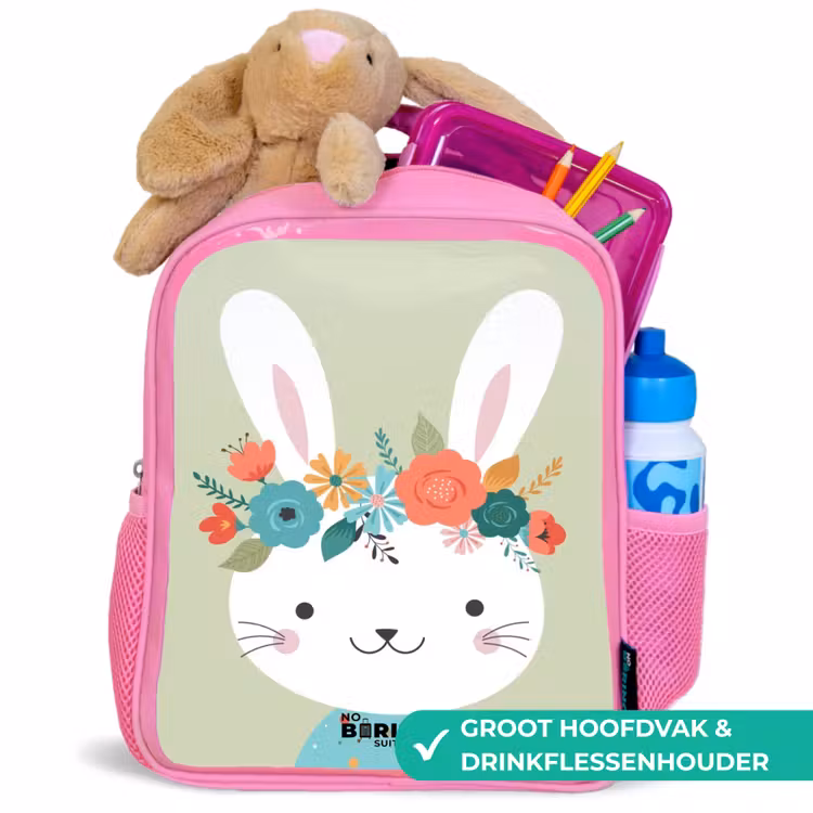 Kinderrugzak - Roze - Hippie haas — 2