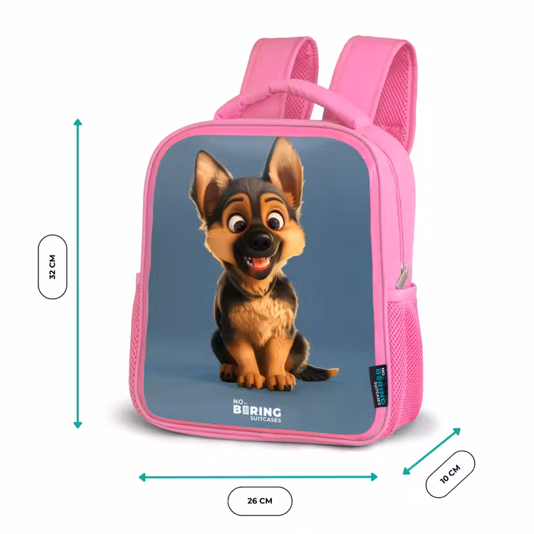 Kinderrugzak - Roze - Portret van een herdershond puppy — 3