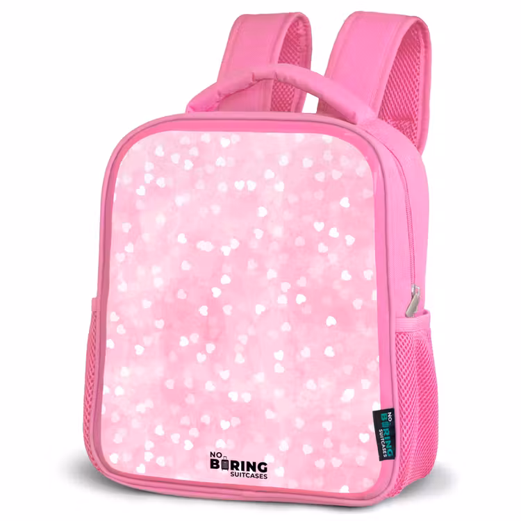 Kinderrugzak - Roze - Roze glitter hartjes — 6