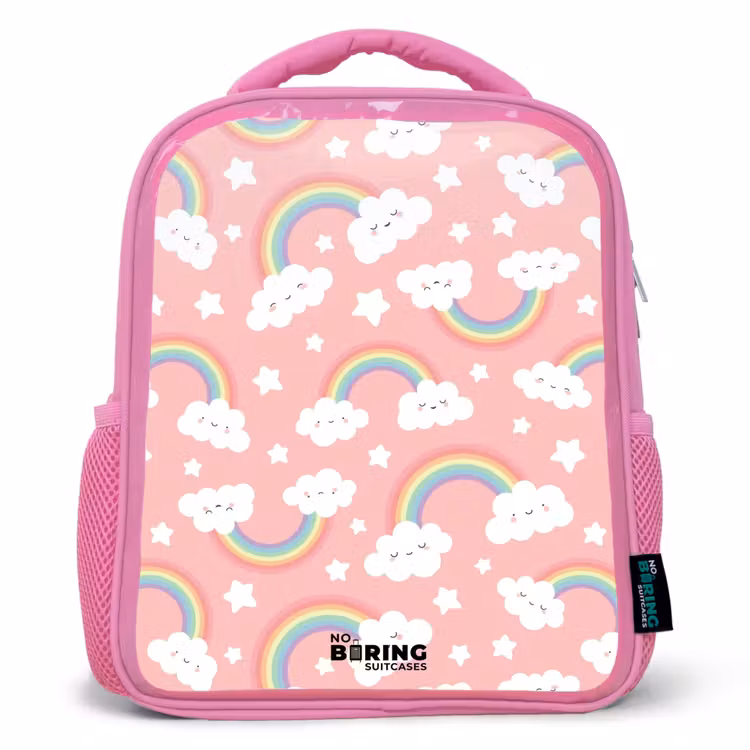 Kinderrugzak - Roze - Roze met regenboog patroon — 1