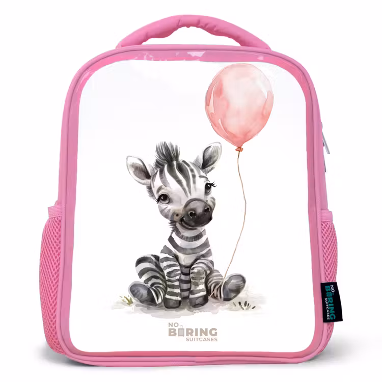 Kinderrugzak - Roze - Zebra met roze ballon — 1