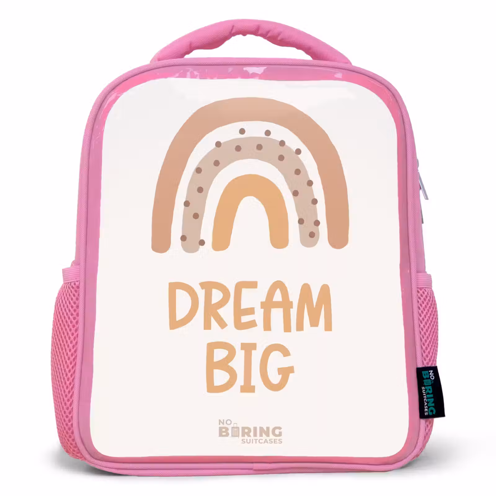 Kinderrugzak - Roze - Regenboog met de quote 'Dream Big' — 1