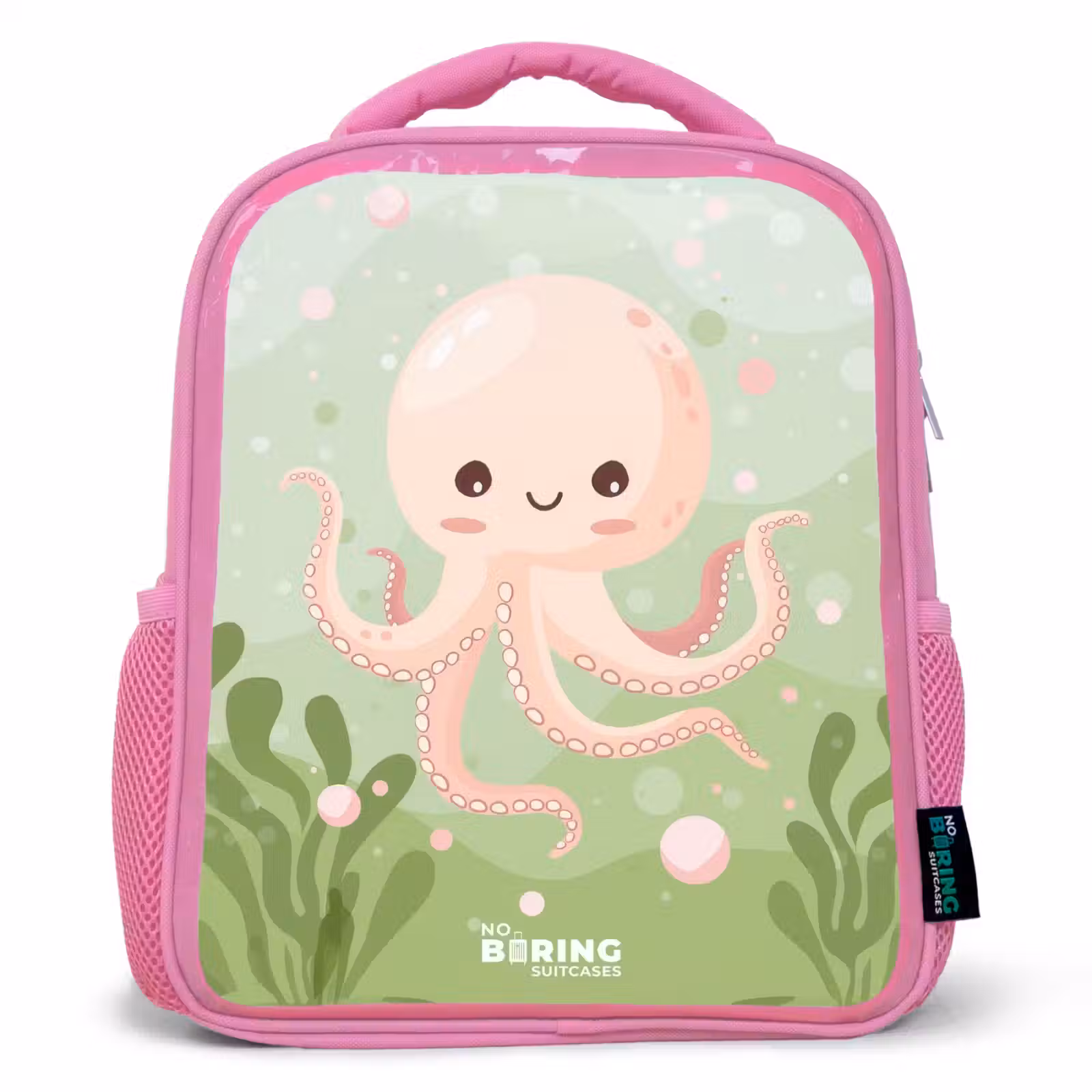 Kinderrugzak - Roze - Roze octopus met een lach — 1