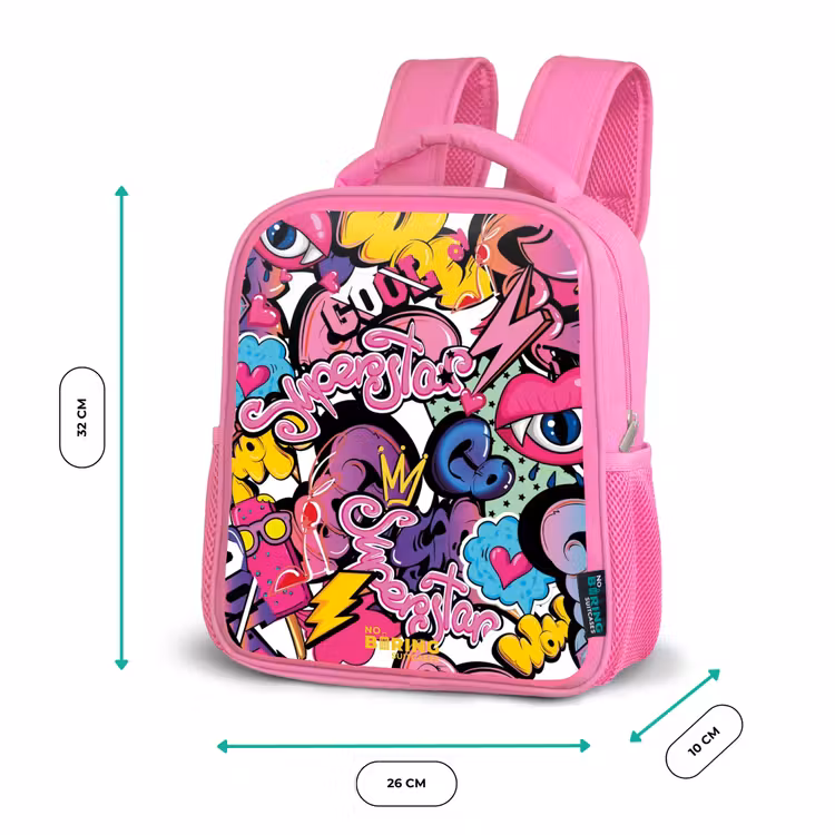 Kinderrugzak - Roze - Girly graffiti — 3