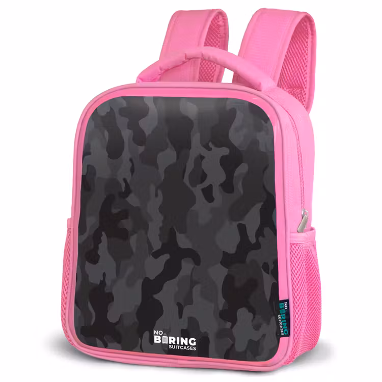 Kinderrugzak - Roze - Groene camouflage print — 6