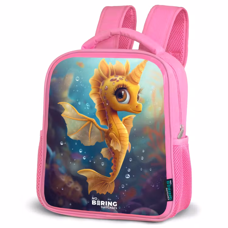 Kinderrugzak - Roze - Oranje zeepaardje in het water — 6
