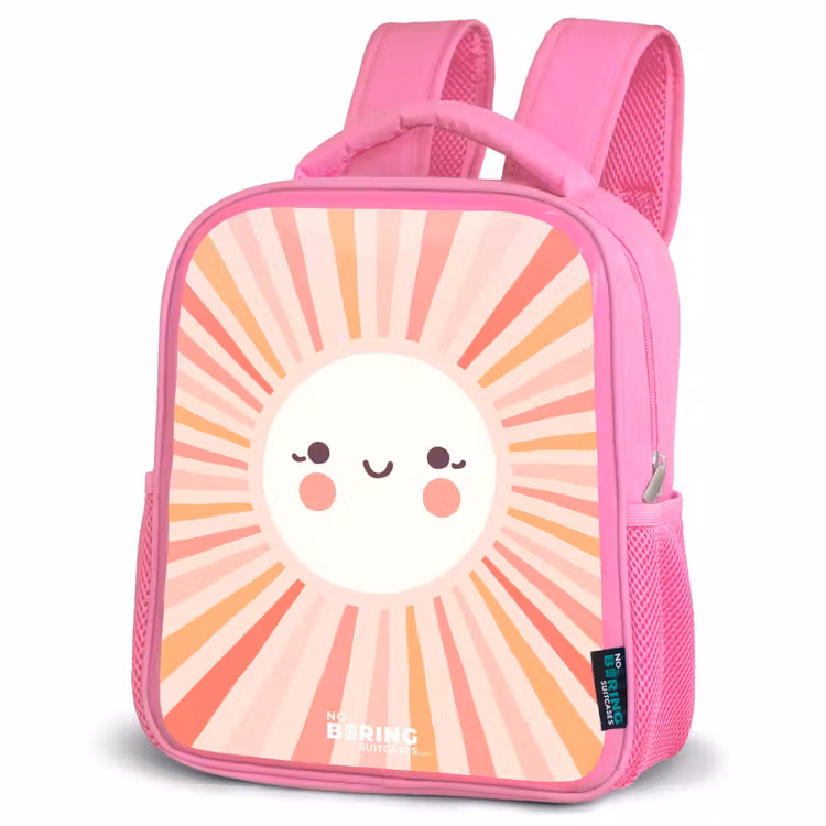 Kinderrugzak - Roze - Ronde zon met gezicht — 6