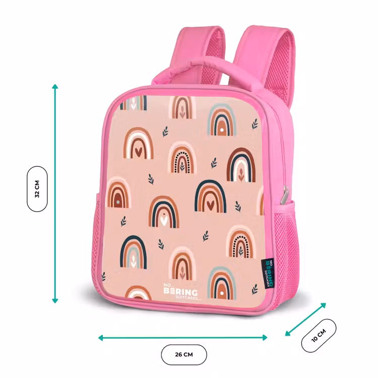 Kinderrugzak - Roze - Roze regenbogen patroon — 3
