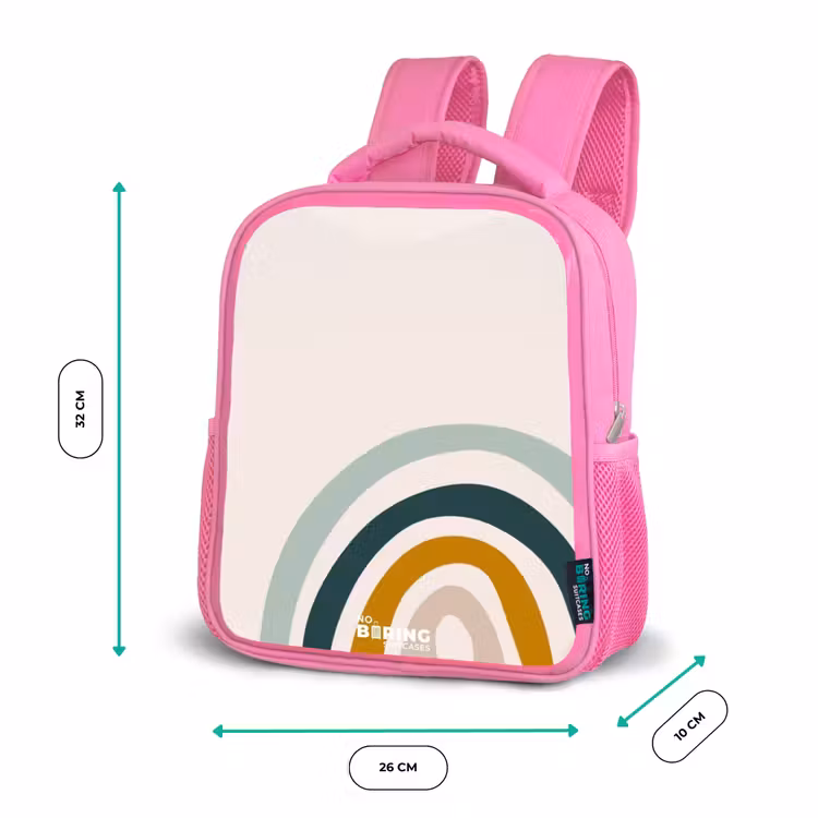 Kinderrugzak - Roze - Ruwe regenboog aqua — 3