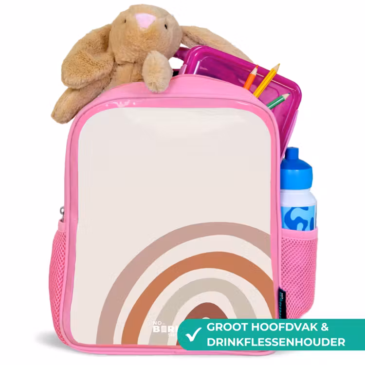 Kinderrugzak - Roze - Ruwe regenboog naturel — 2