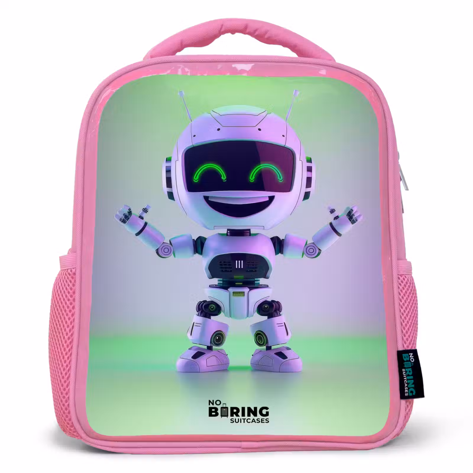 Kinderrugzak - Roze - Robot met paars en groen licht — 1
