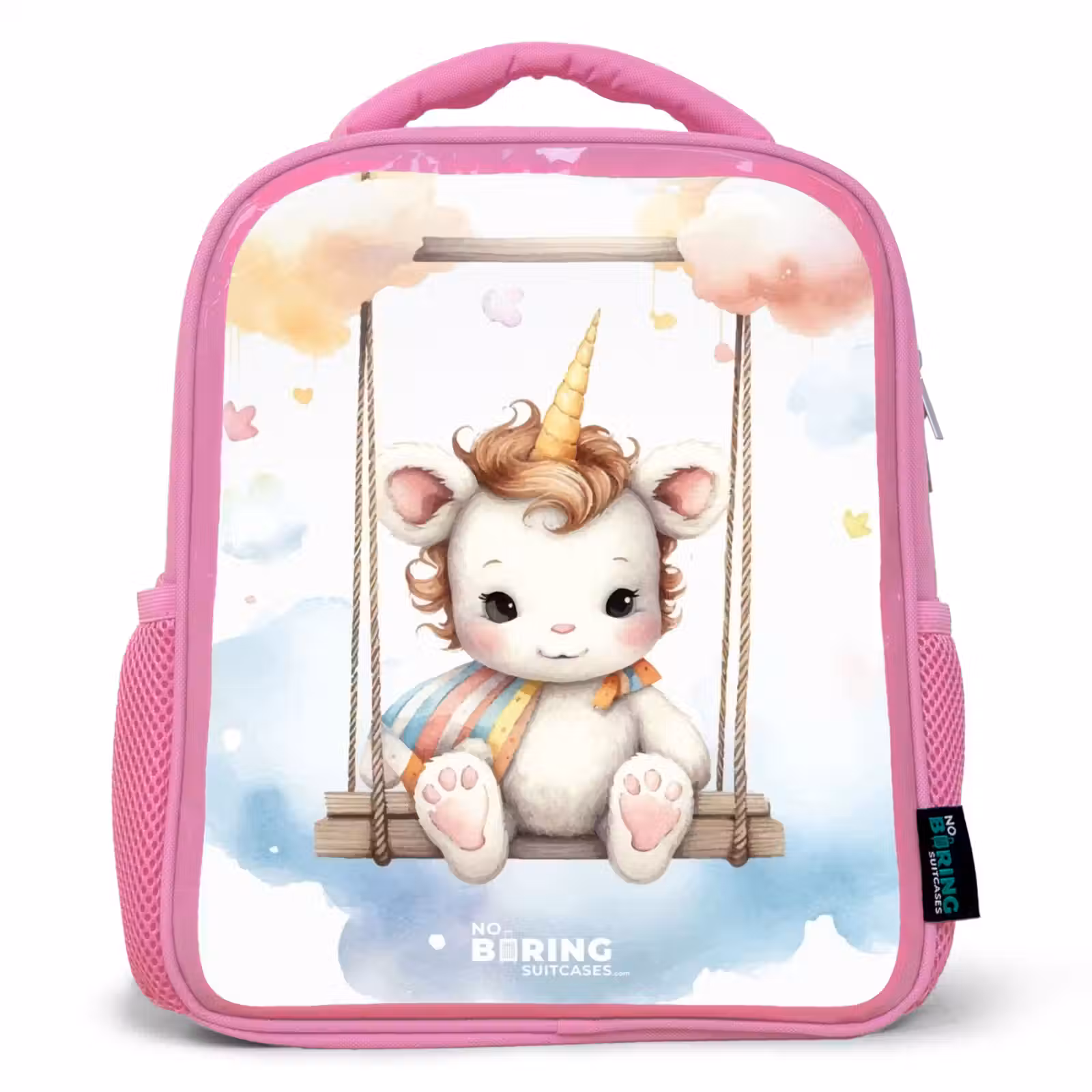 Kinderrugzak - Roze - Schommelende baby eenhoorn — 1