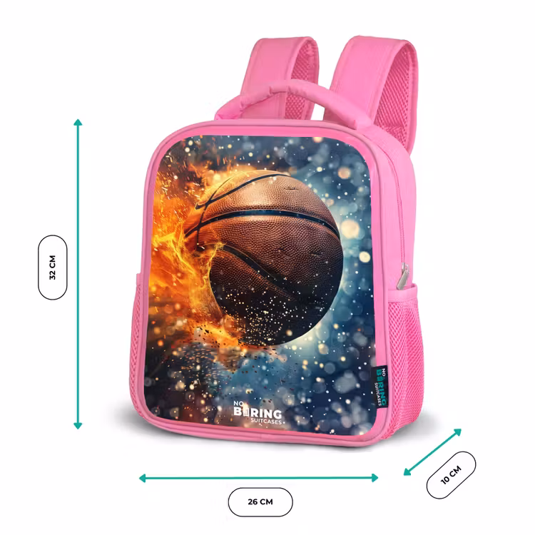 Kinderrugzak - Roze - Bruisende basketbal — 3