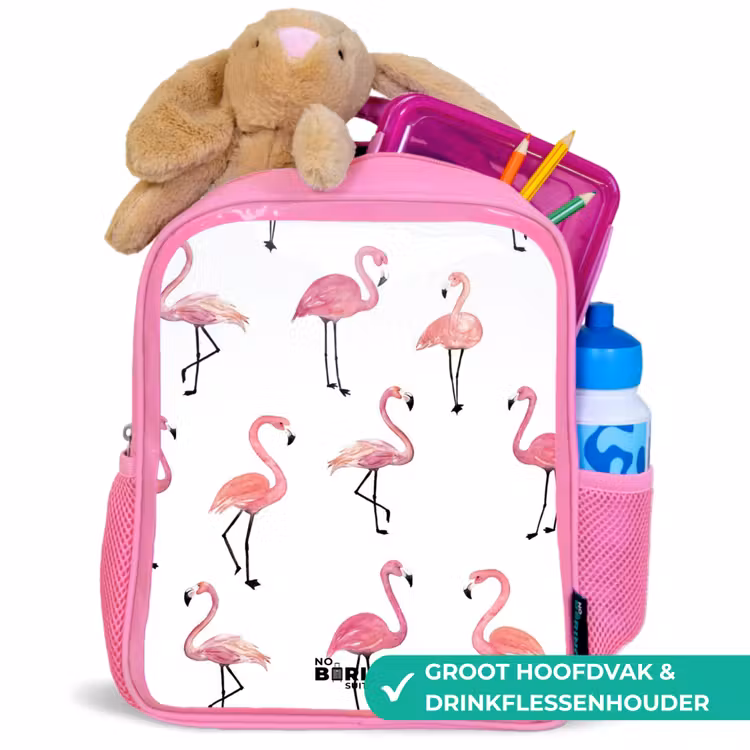 Kinderrugzak - Roze - Flamingo feestje — 2