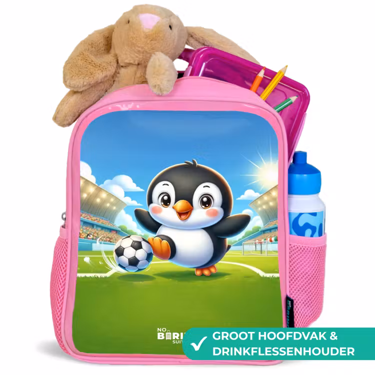 Kinderrugzak - Roze - Penalty pinguïn — 2