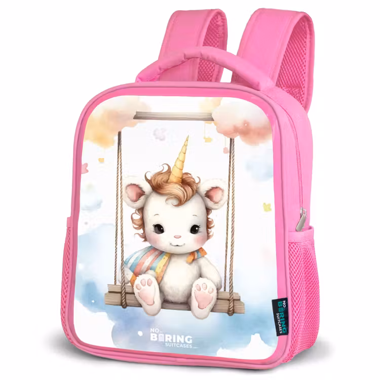 Kinderrugzak - Roze - Schommelende baby eenhoorn — 6