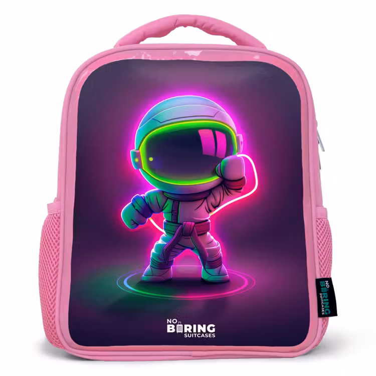 Kinderrugzak - Roze - Space karate neon — 1