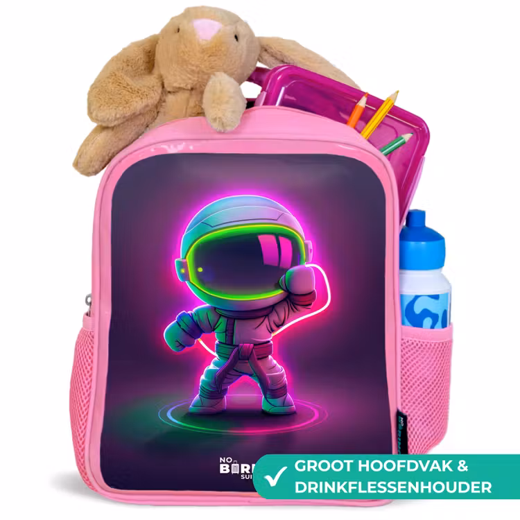 Kinderrugzak - Roze - Space karate neon — 2
