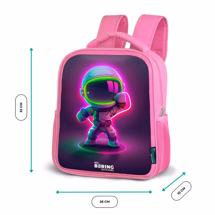 Kinderrugzak - Roze - Space karate neon — 3