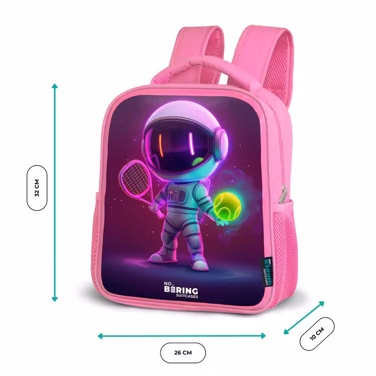 Kinderrugzak - Roze - Space tennis — 3