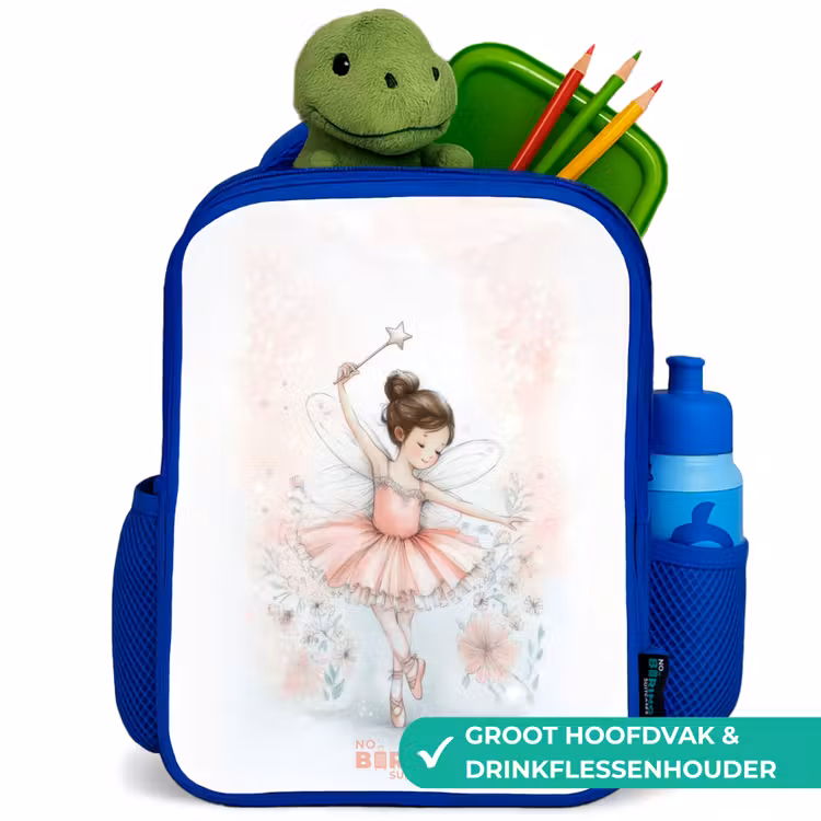 Kinderrugzak met naam - Blauw - Ballerina - Elf - Fee — 5