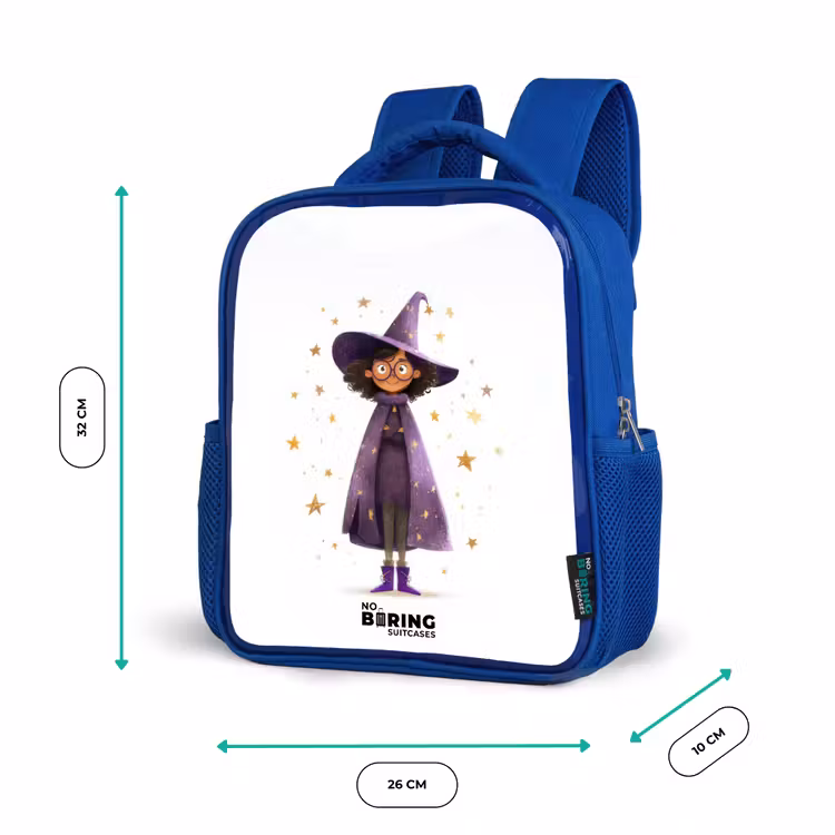 Kinderrugzak met naam - Blauw - De paarse tovenaarsmantel — 6