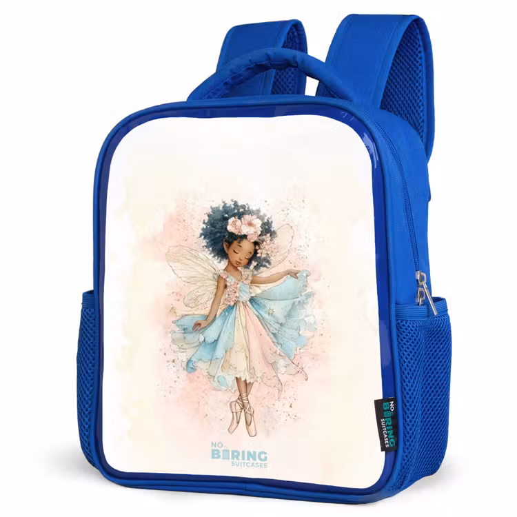 Kinderrugzak met naam - Blauw - Elf - Ballet - Kleurrijk — 9
