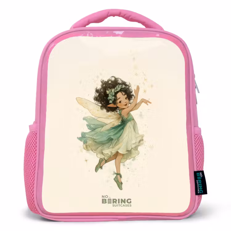 Kinderrugzak met naam - Roze - Dansende bosfee — 1