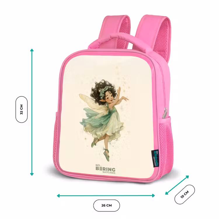 Kinderrugzak met naam - Roze - Dansende bosfee — 3