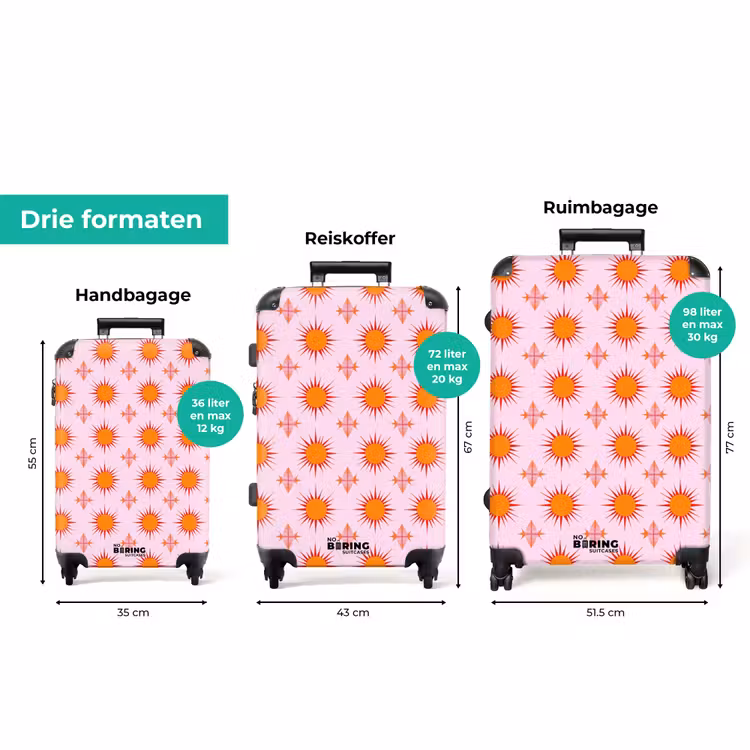 Koffer - Zon - Patroon - Roze — 3