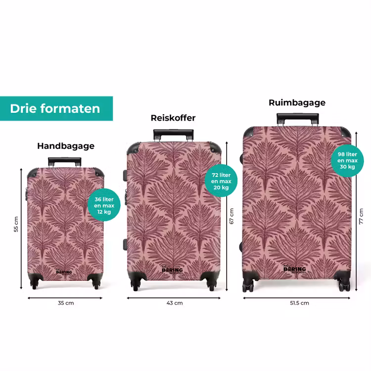 Koffer - Varen - Patroon - Paars — 3