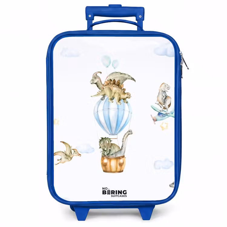 Kinderkoffer - Blauw - Dwalende dino's — 1